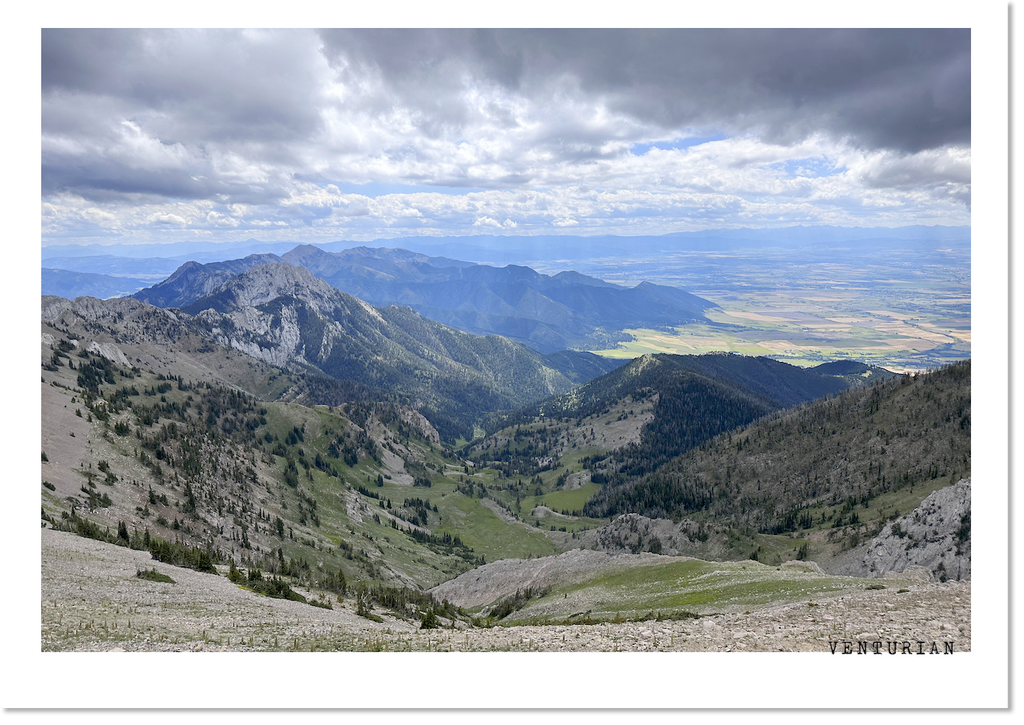 Venturian WatchWorks takes in the south, southwest view atop the Bridger Mountain Range north of Bozeman, Montana
