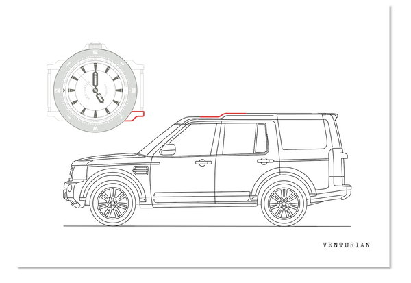 Venturian Wildsider Watch Profile of a Land Rover