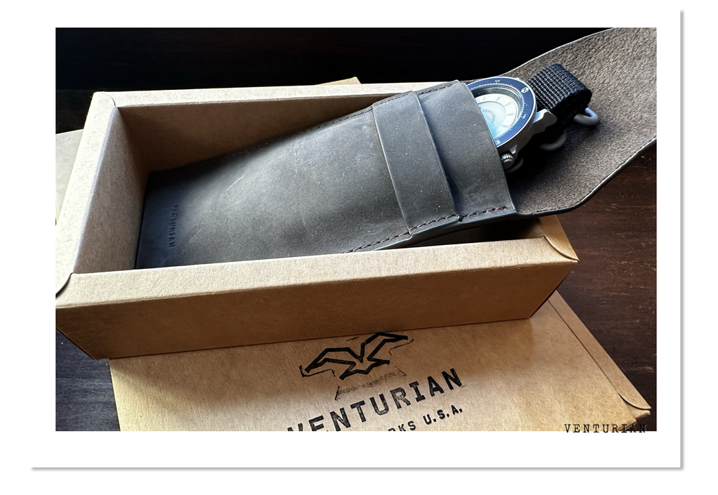 venturian watch works packing close with a leather pack and kraft box 2