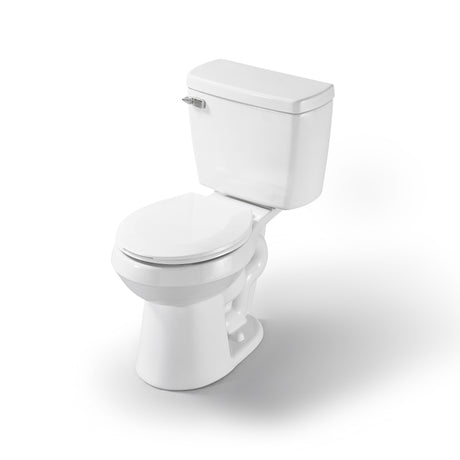 Project Source Pro-Flush Black Dual Flush Elongated Chair Height 2-piece  WaterSense Toilet 12-in Rough-In 1.1-GPF in the Toilets department at