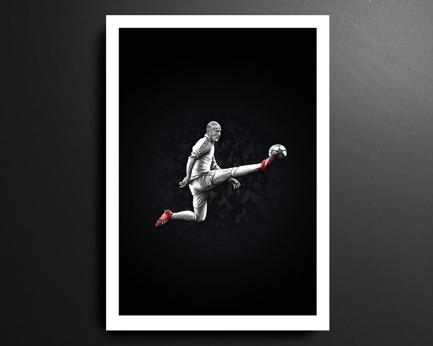 Zinedine Zidane Real Madrid La Liga Champions League Football Print