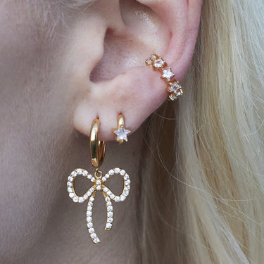 Gold Heart Hoop Earrings, Scream Pretty