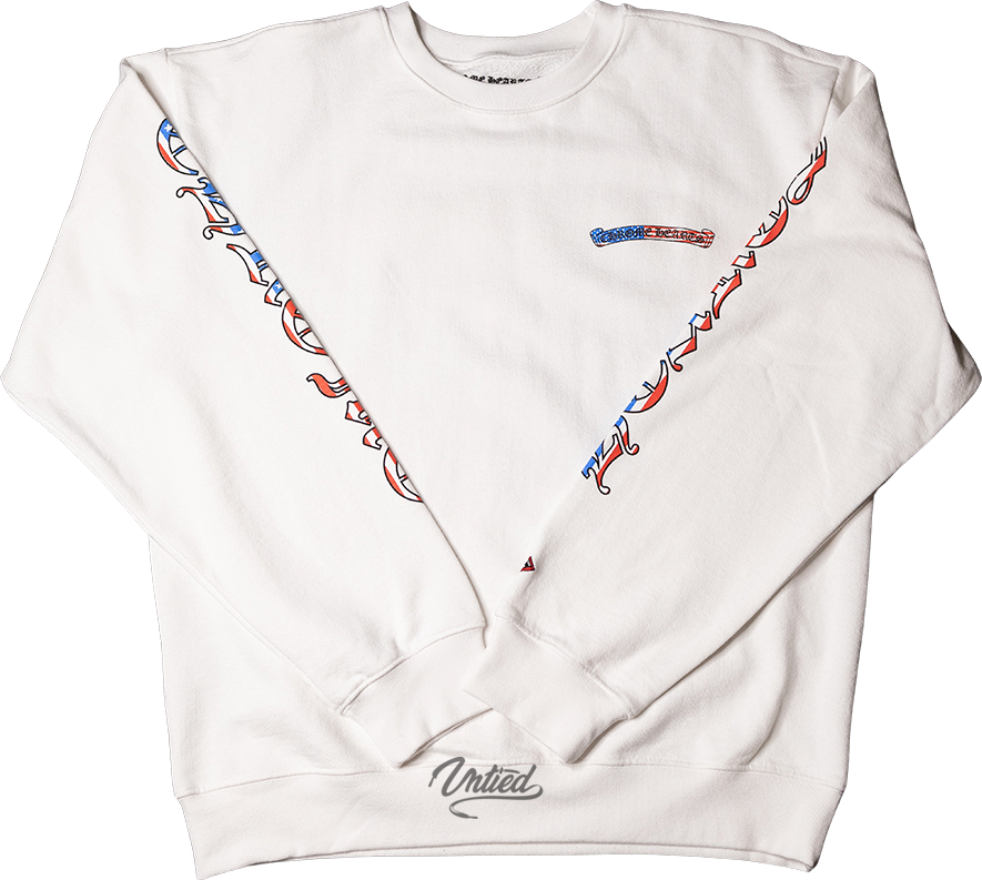 Chrome Hearts Patches Crewneck White