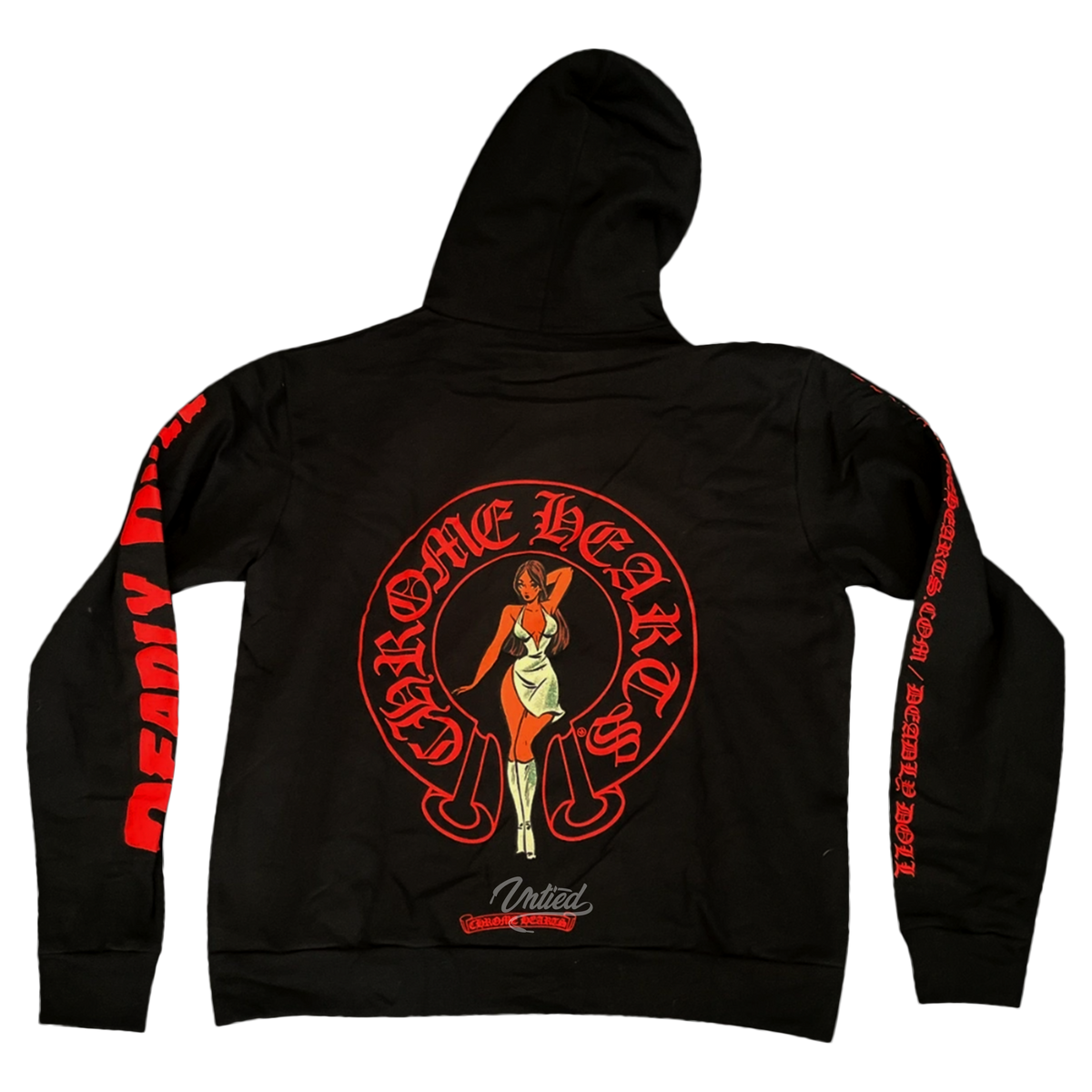 CHROME HEARTS ONLINE EXCLUSIVE HORSESHOE HOODIE BLACK/PINK – Bank of Hype