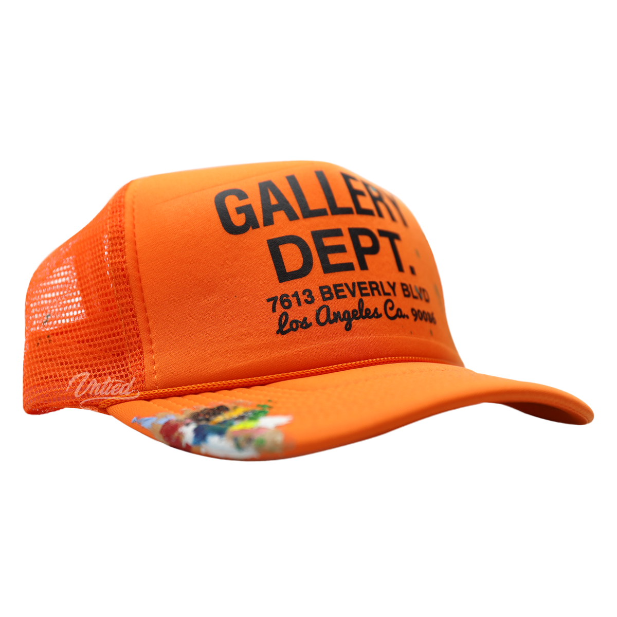 Paint Drip Core Logo Trucker Hat Orange