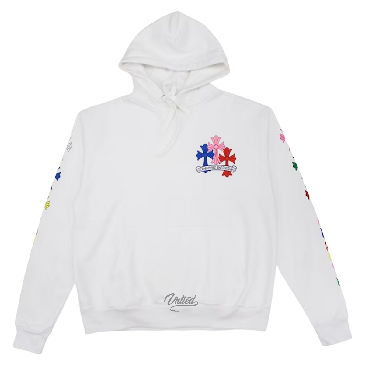 Chrome Hearts Cemetery Patches Hoodie Navy/Red