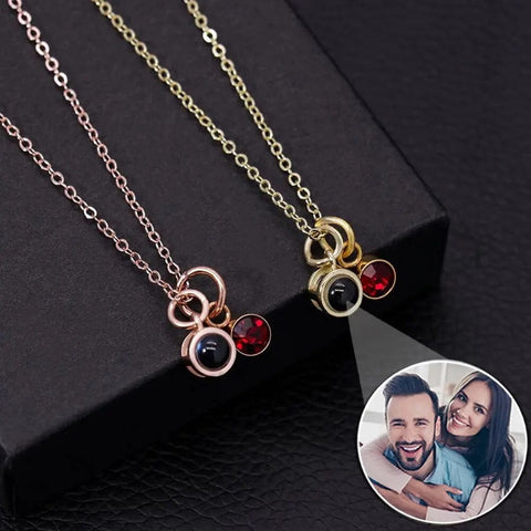 Amazon.com: a266XDKSJK Customized Photo Necklace I Love You Necklace 100  Languages Custom Your Lover's Name in The Sterling Silver Projection  Necklace (Rose gold Black and white 14): Clothing, Shoes & Jewelry
