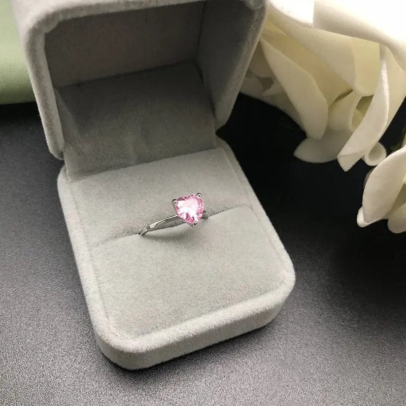 Love Heart Gemstone Ring Custom Items