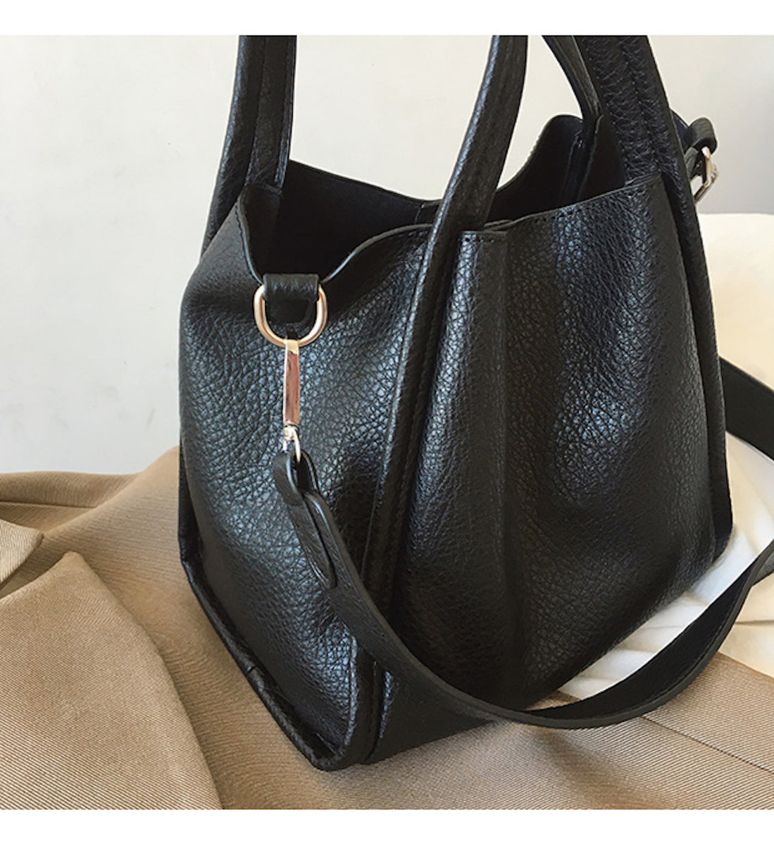 Elena Handbags Ultra Soft Leather Bucket Bag