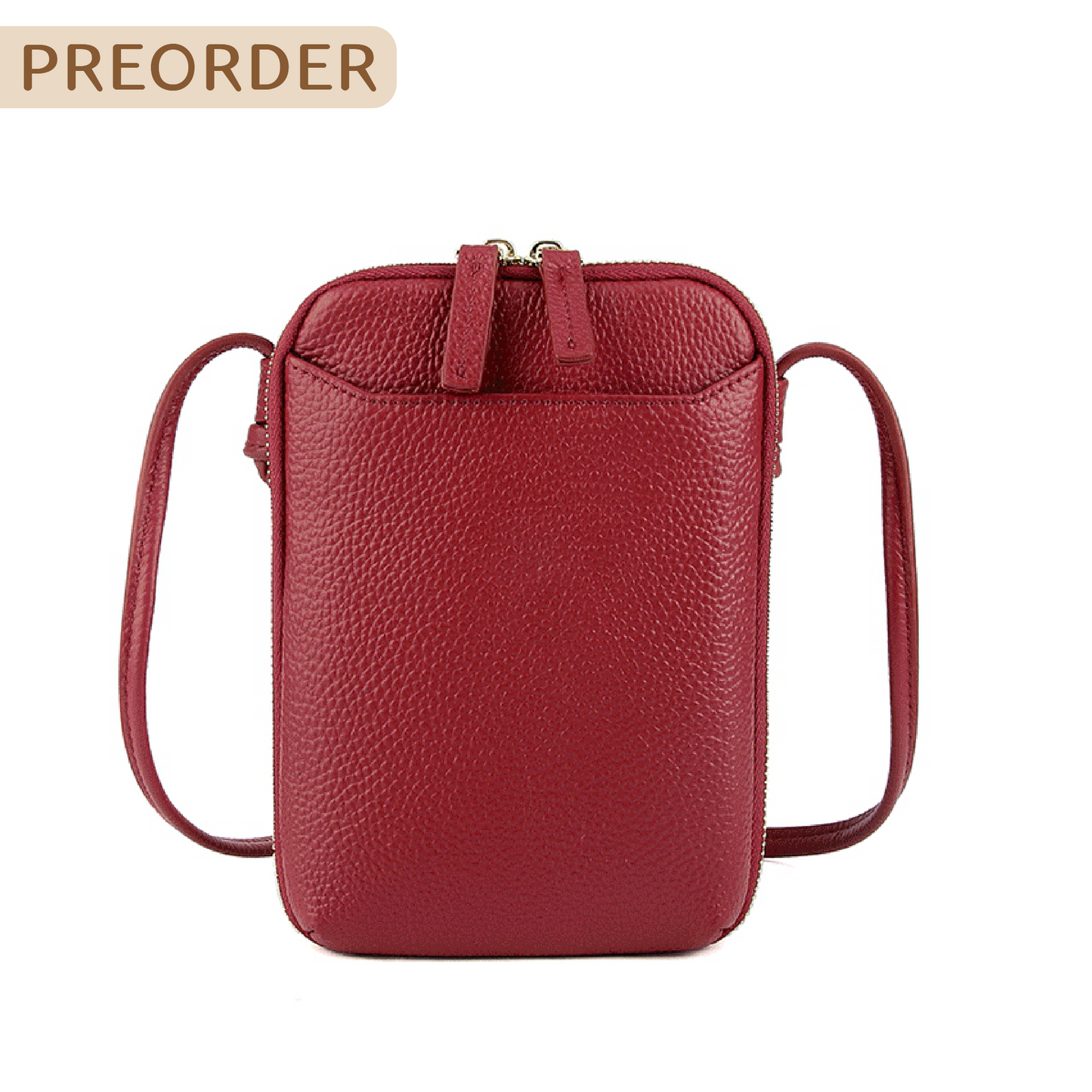 Zakje wonder Broers en zussen Preorder) Lou Lou Leather Mini Bag/ Phone Wallet, Ruby Red – ALTA Luxury