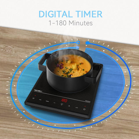 induction burner with 180-min timer