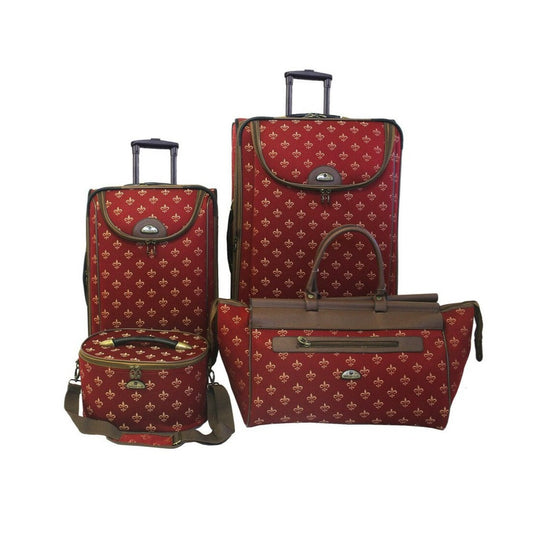 American Flyer AF Signature 4-Piece Luggage Set - chocolate gold