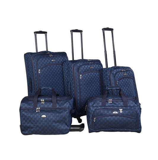 American Flyer Madrid 5-Piece Luggage Set - Brown