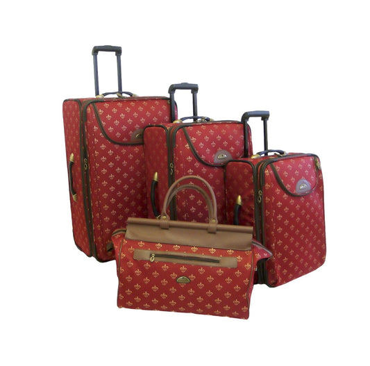 American Flyer AF Signature 4-Piece Luggage Set - chocolate gold