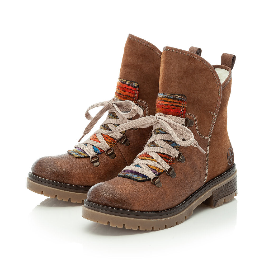 Botas de mujer cómodas con aislamiento beige Rieker Y7116-60 - KeeShoes