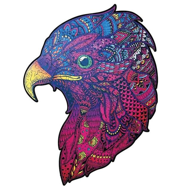 Nimble Red-Tailed Hawk 3D Wood Jigsaw Puzzle