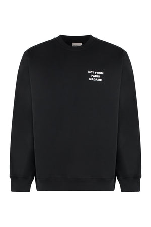 Slogan cotton crew-neck sweatshirt-0