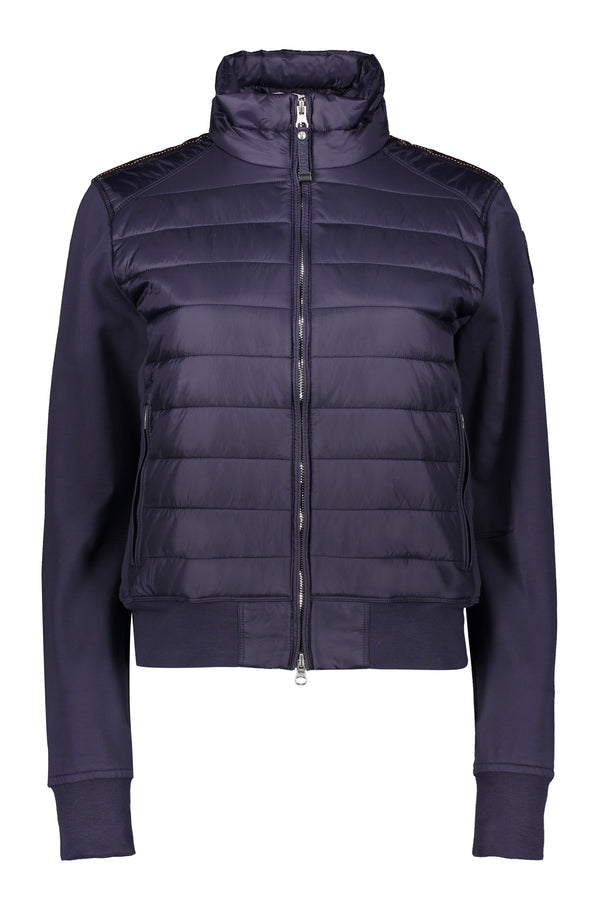 Rosy techno fabric padded jacket-0