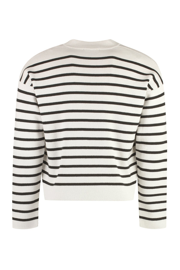 Striped crew-neck sweater-1