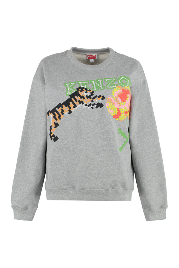 Cotton crew-neck sweatshirt-0