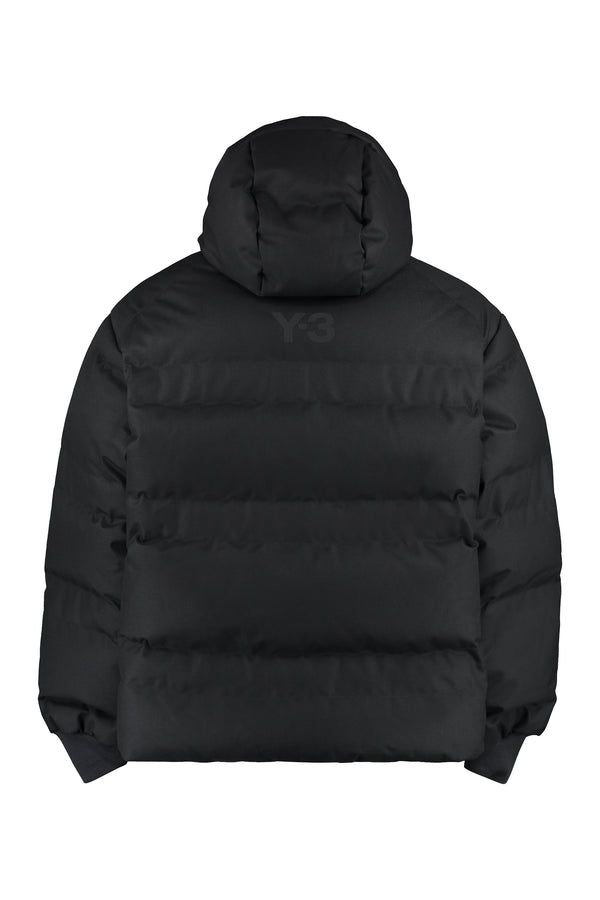 Hooded full-zip down jacket-1