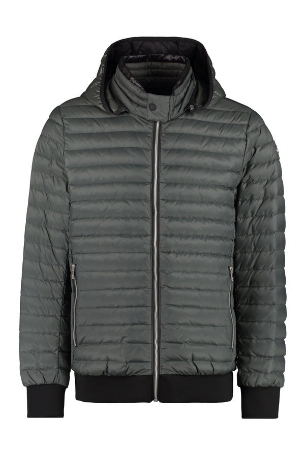 Hooded full-zip down jacket-0
