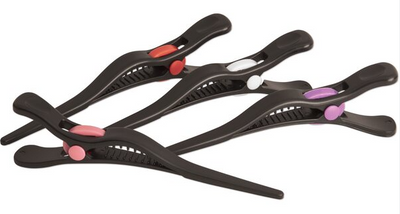 Soft 'n Style 4pk Zebra Super Grip Clips - Barber Salon Supply