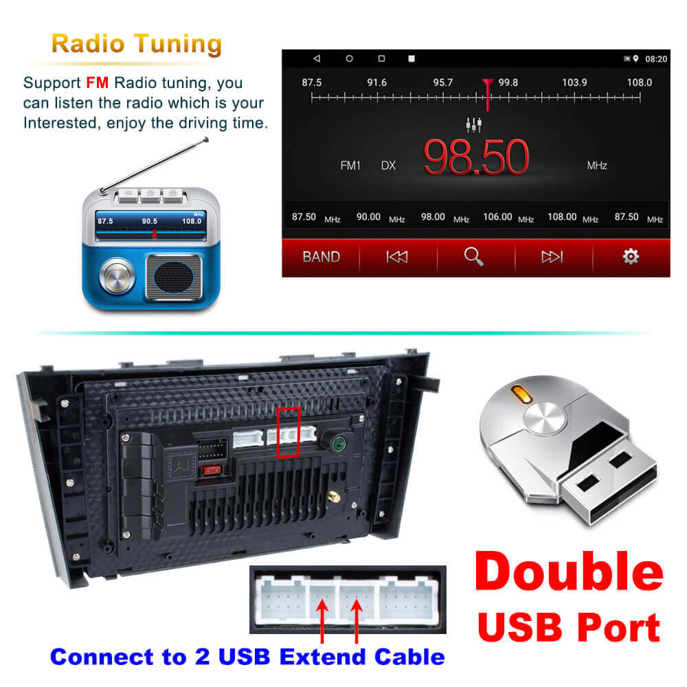 Radio Tuning and DoubleUSB Port