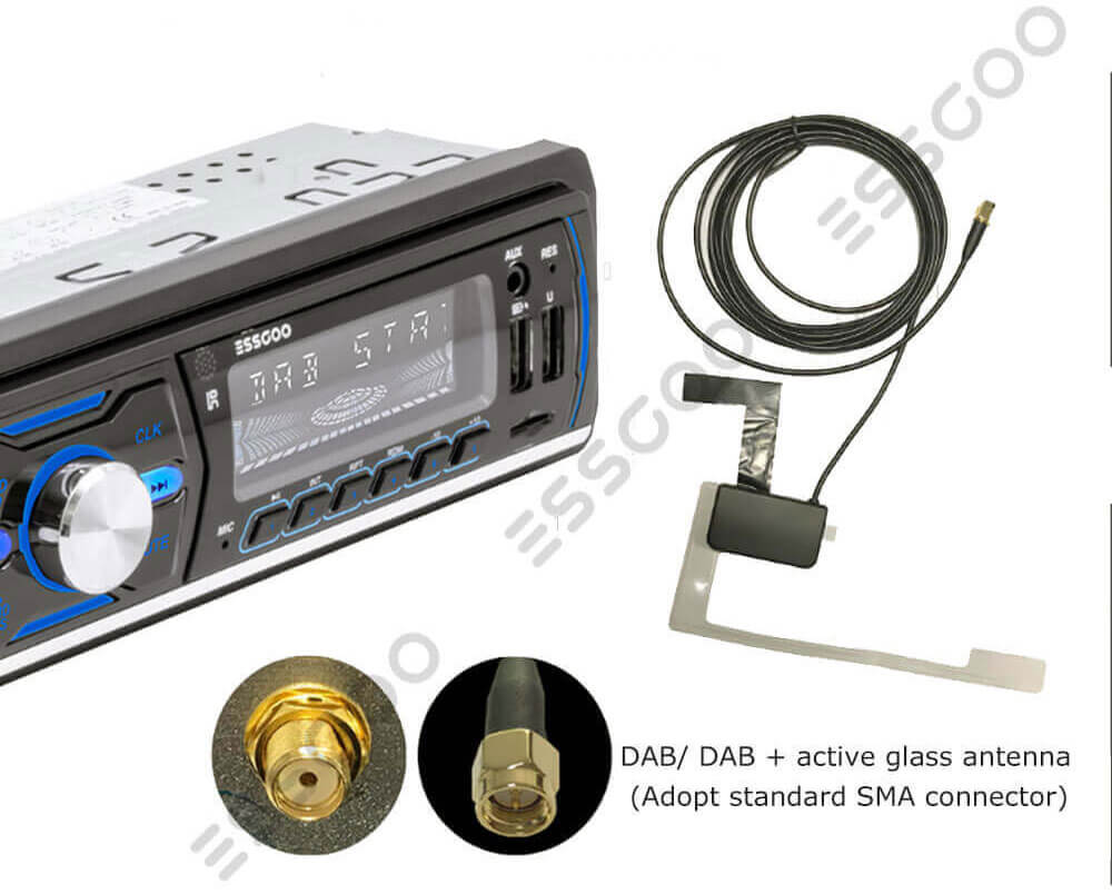 Autoradio Bluetooth, 4x60W Radio de Voiture stéréo vidéo FM Radio