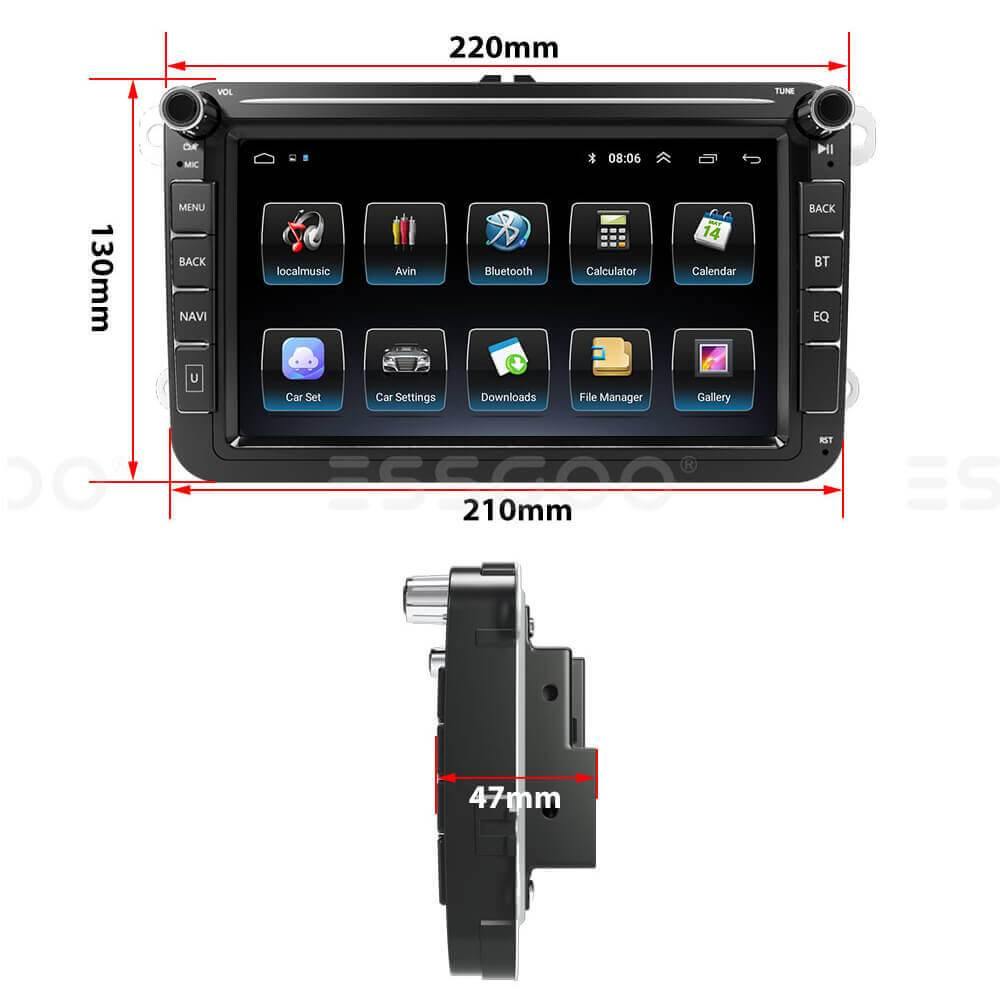 ESSGOO AR8002 | Volkswagen Android Auto Radio Stereo 8-inch Multimedia Car  Player Hight Sat Nav