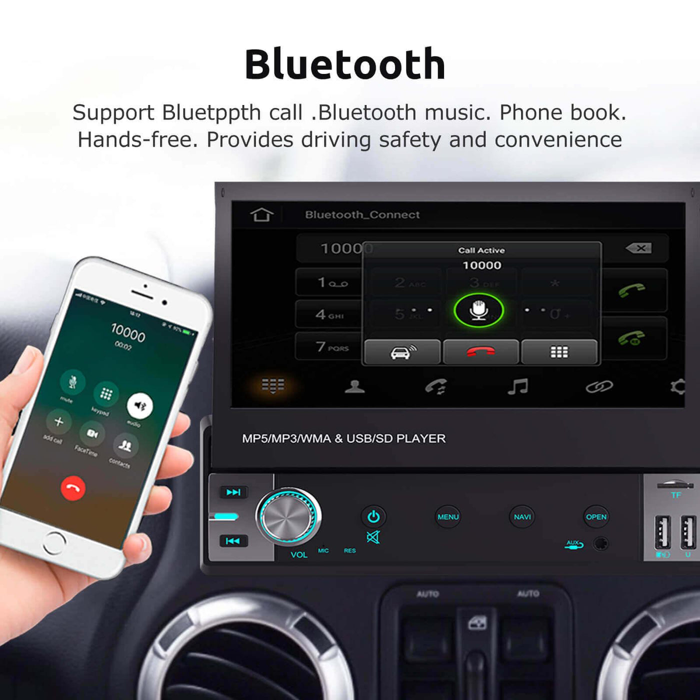 serveerster verzameling Smerig ESSGOO AS7001 | Single Din 7 Inch Car Radio Android Bluetooth Audio backup  Camera