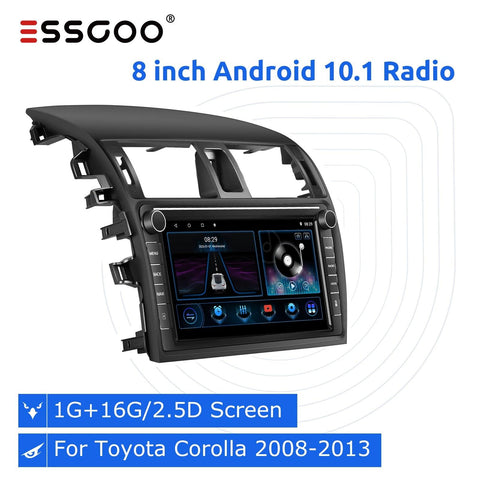 ESSGOO Autoradio Android 10 Car Stereo 7 inch 2 din Radio WIFI BT 2.5D IPS  Touch Screen GPS Navigation For Nissan Toyota
