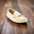 Womens Natural Moosehide Moccasins With Double Padded Sole