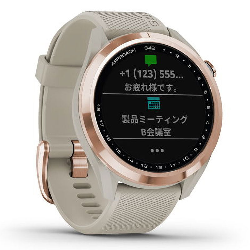 GARMIN Approach S42 Light Sand Rose Gold ガーミン アプローチ S42 ライトサンド ローズゴールド  010-02572-22 スマートウォッチ メンズ レディース