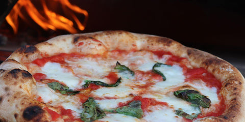 polito wood fire oven with neapolitan pizza
