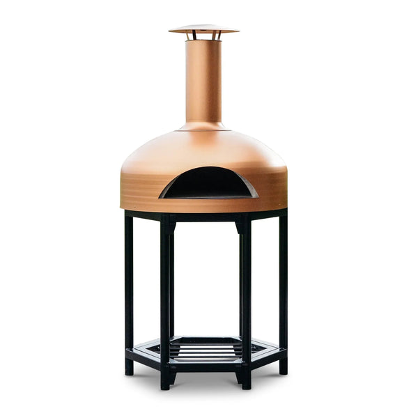 polito giotto with hex stand in copper pizza oven