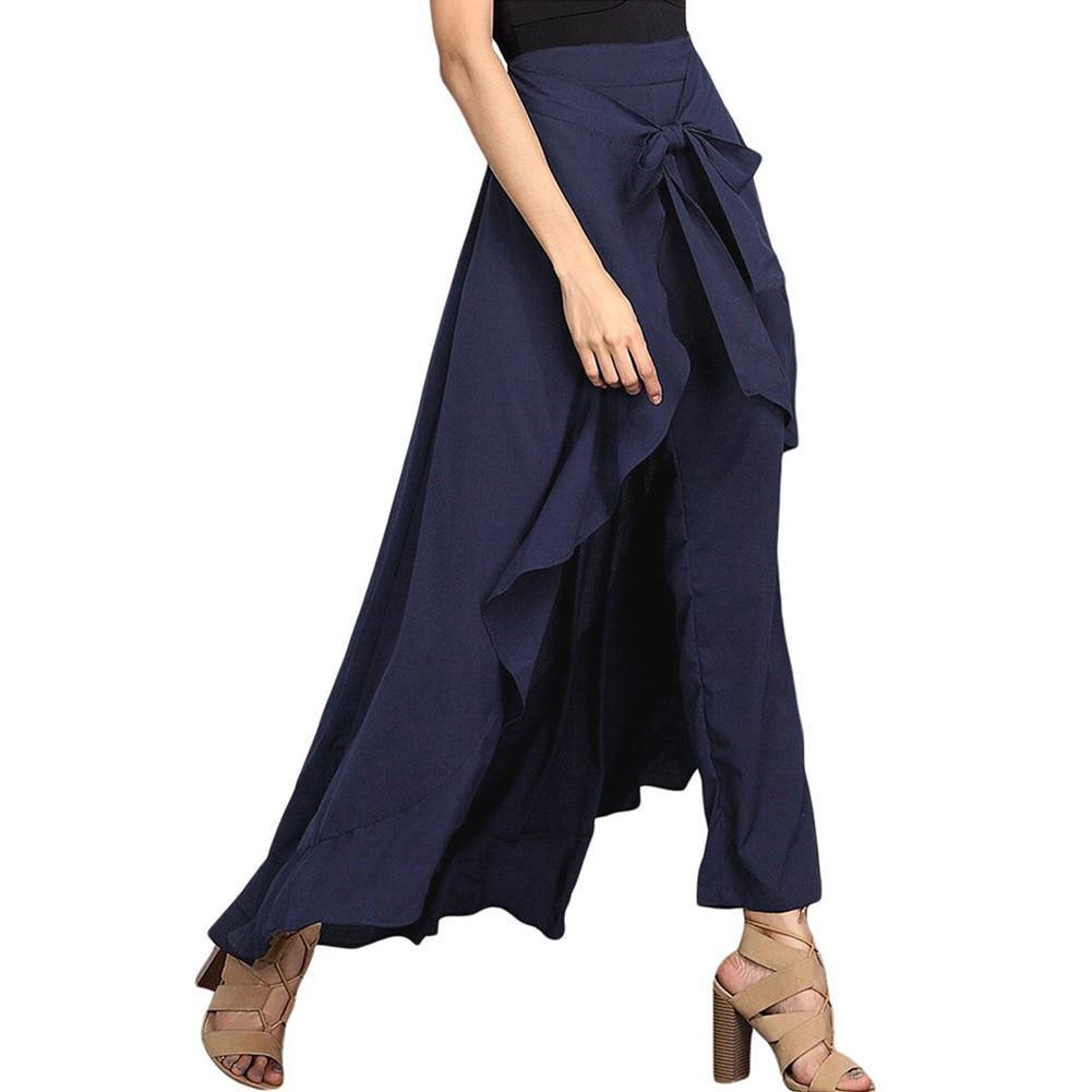 Alivia - Elegant Ruffle High Waist Trousers – seamiss