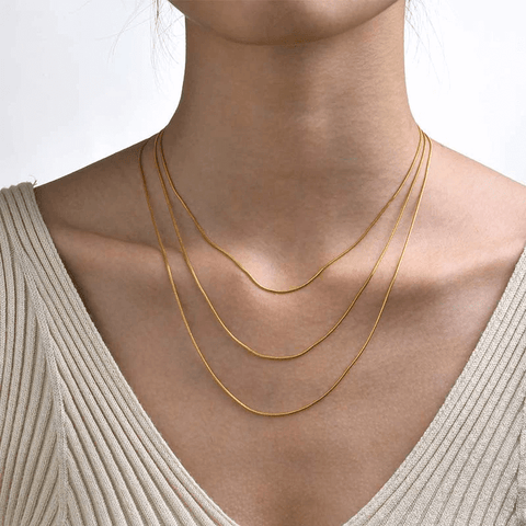 Layered Gold Chain Necklaces