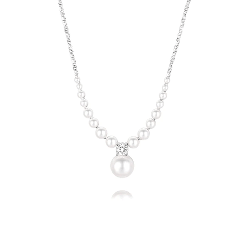 The Half Pearl Half Chain Necklace