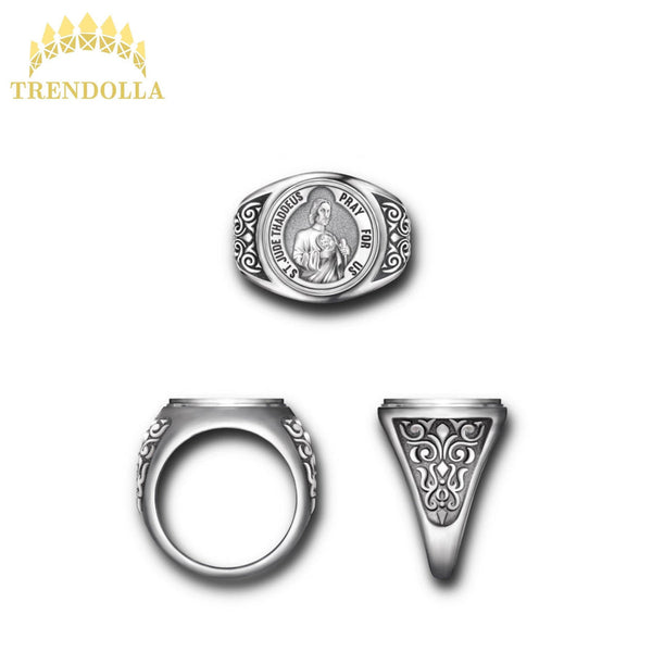 San Judas Ring silver