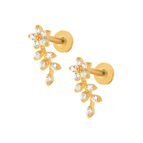 flat back diamond stud earrings