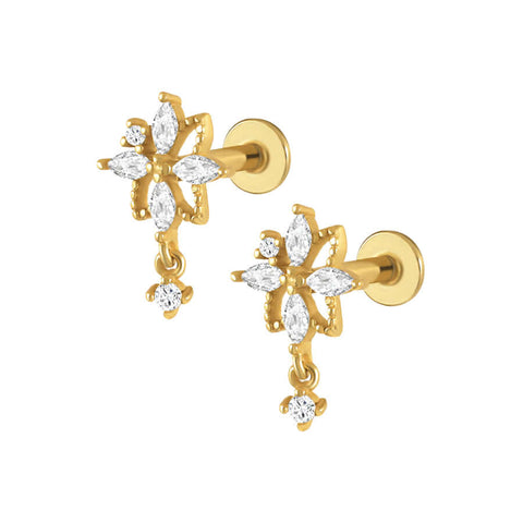 flat back diamond stud earrings