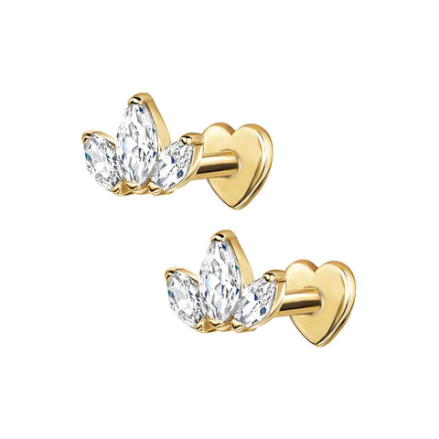 flat back diamond stud earrings