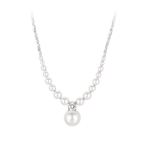 French Luxury Half Pearl Half Chain Real Pearl Necklace