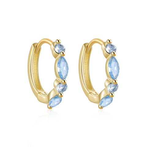 Trendolla Simple CZ Diamond Hoop & Huggie Earrings