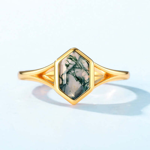 moss agate ring