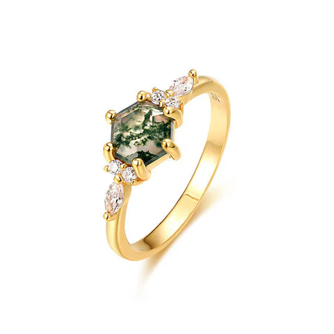 Moss Agate Ring