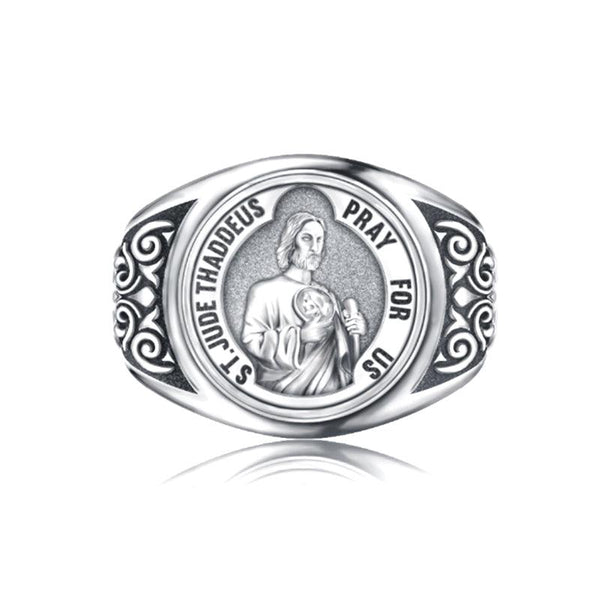 San Judas Ring silver