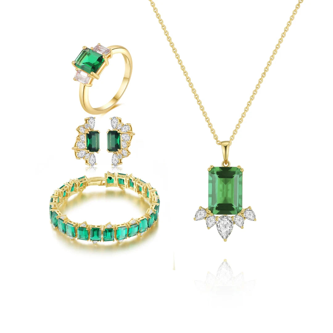 Emerald Cubic Zirconia Set