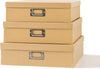 Soul & Lane: Paper Storage Boxes with Lids - from Premium Kraft Paper (Pack of 3)